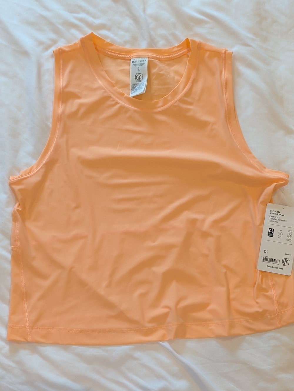 3/$75 NWT Athleta Ultimate Muscle Tank Orange Small